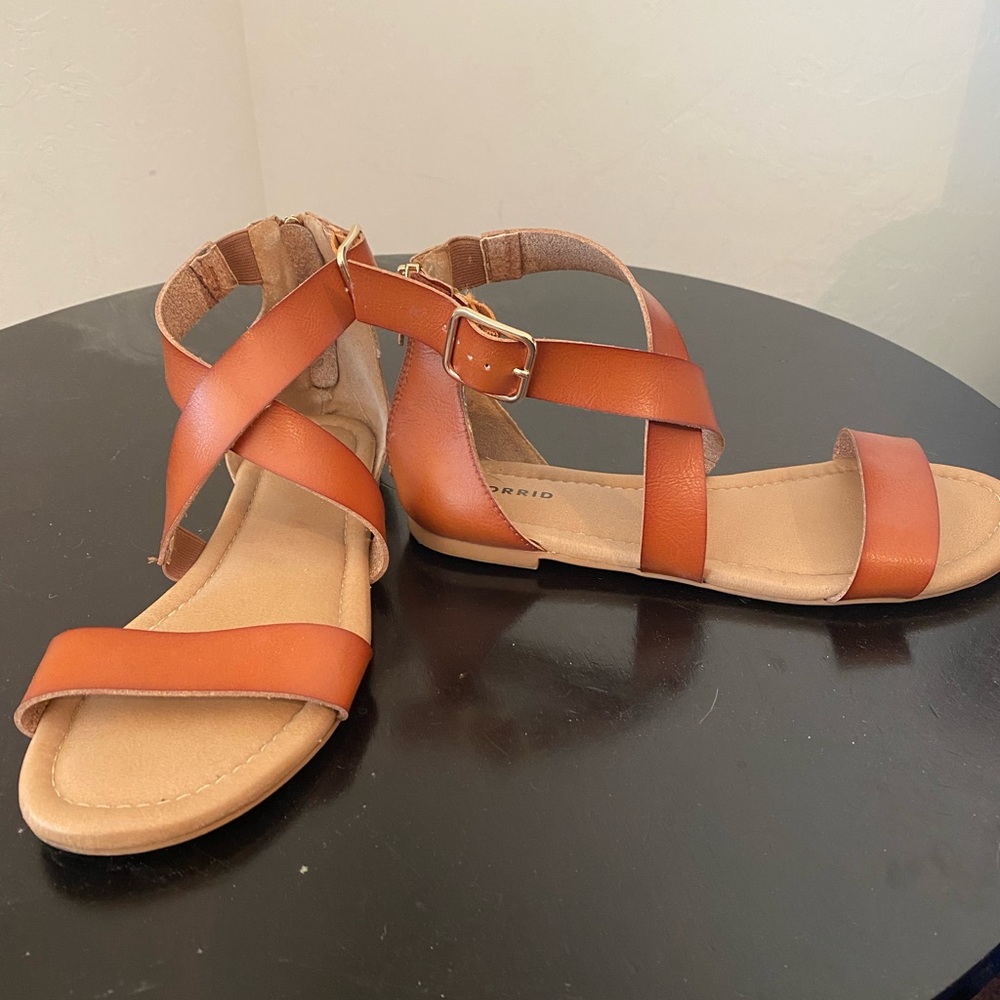 Torrid cross cross gladiator style sandal